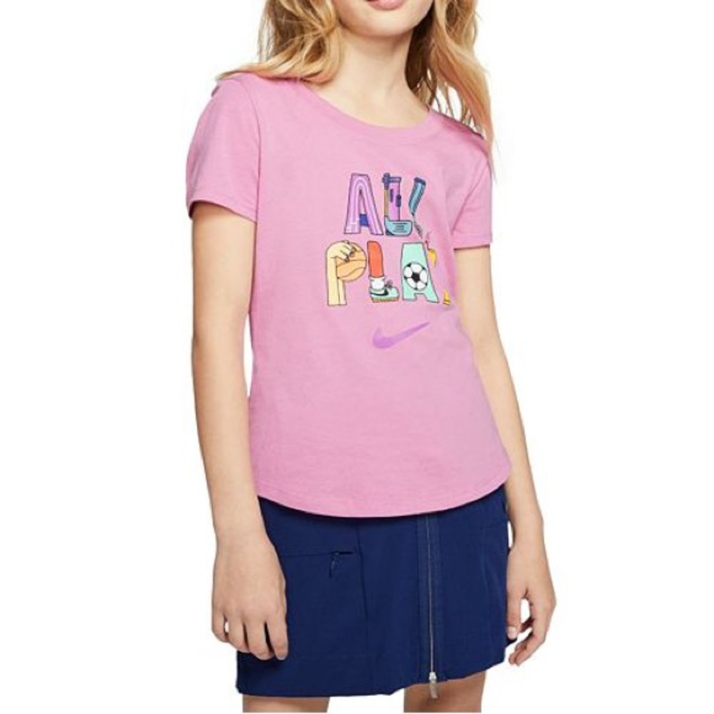 Nike Big Girls All Play Logo Tshirt